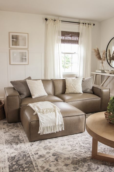 beautiful cozy neutral living room