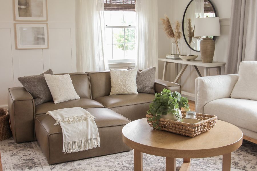 beautiful cozy neutral living room