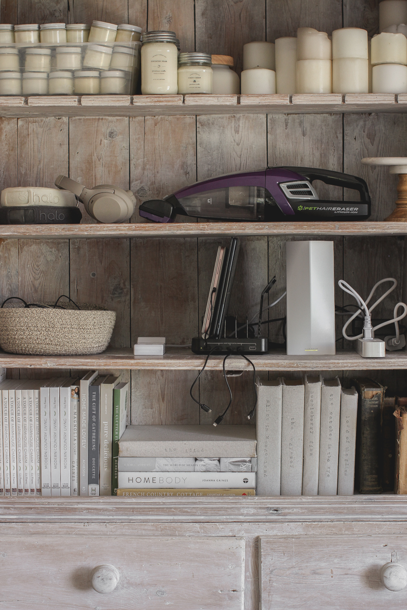 Home blogger and interior stylist Liz Fourez shares how to create a concealed charging hub for all your devices that can be hidden away out of view. 
