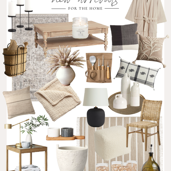 New arrivals for home curated by home blogger and interior decorator Liz Fourez of Love Grows Wild