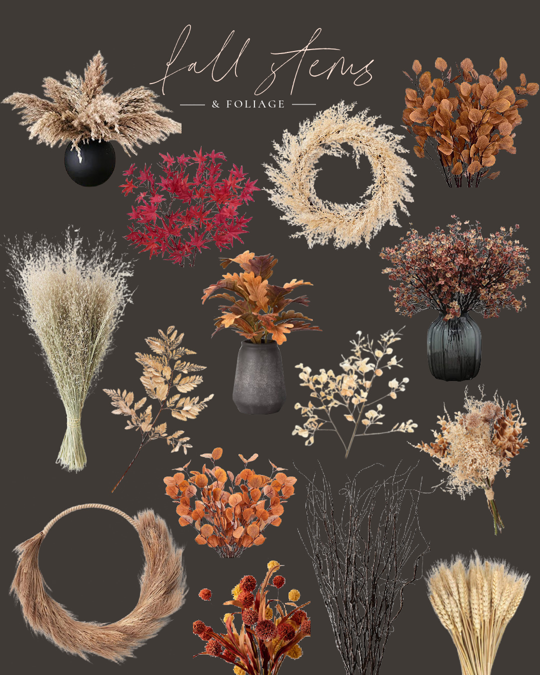 Bleached Bullet Flower Stems - Moss & Embers Home Decorum