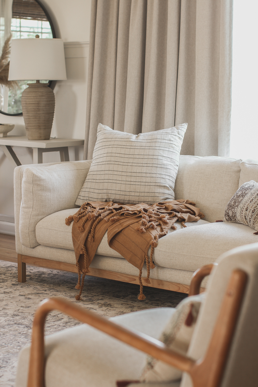 Cozy Neutral Pillows and Throws - Domestically Speaking