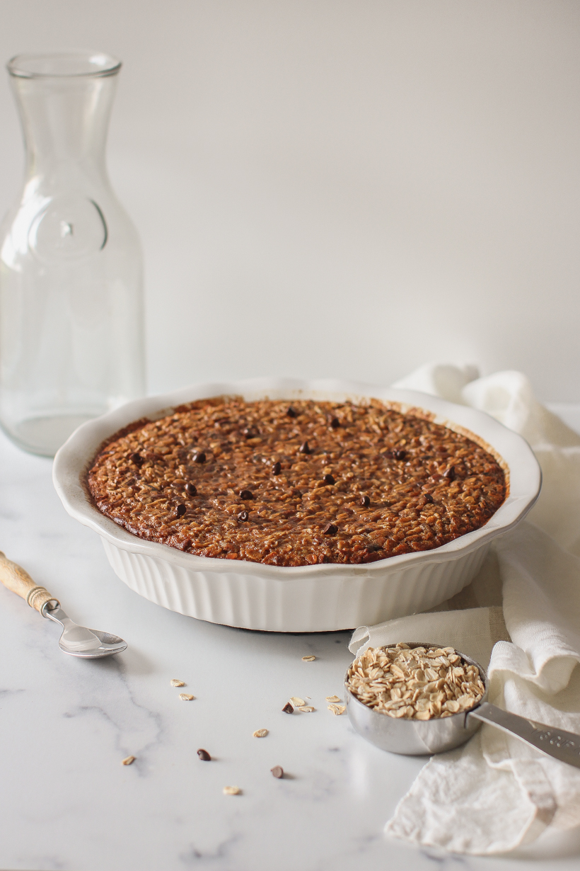 The best fall flavors in an easy, delicious breakfast - Maple Pumpkin Pecan Baked Oatmeal