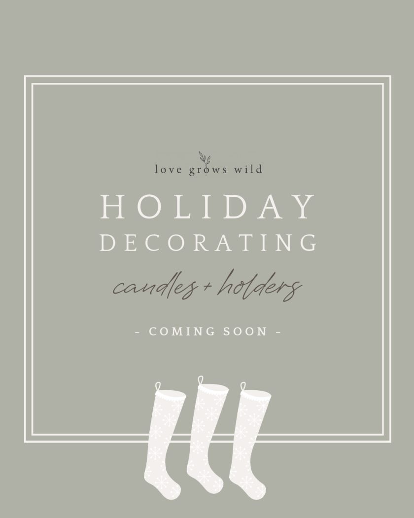 Christmas candles and candle holders for holiday decorating curated by home blogger Liz Fourez