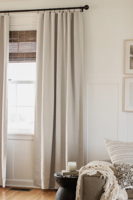 Are you curtains just a little too short? Home blogger Liz Fourez shares a few ways you can easily add extra length.