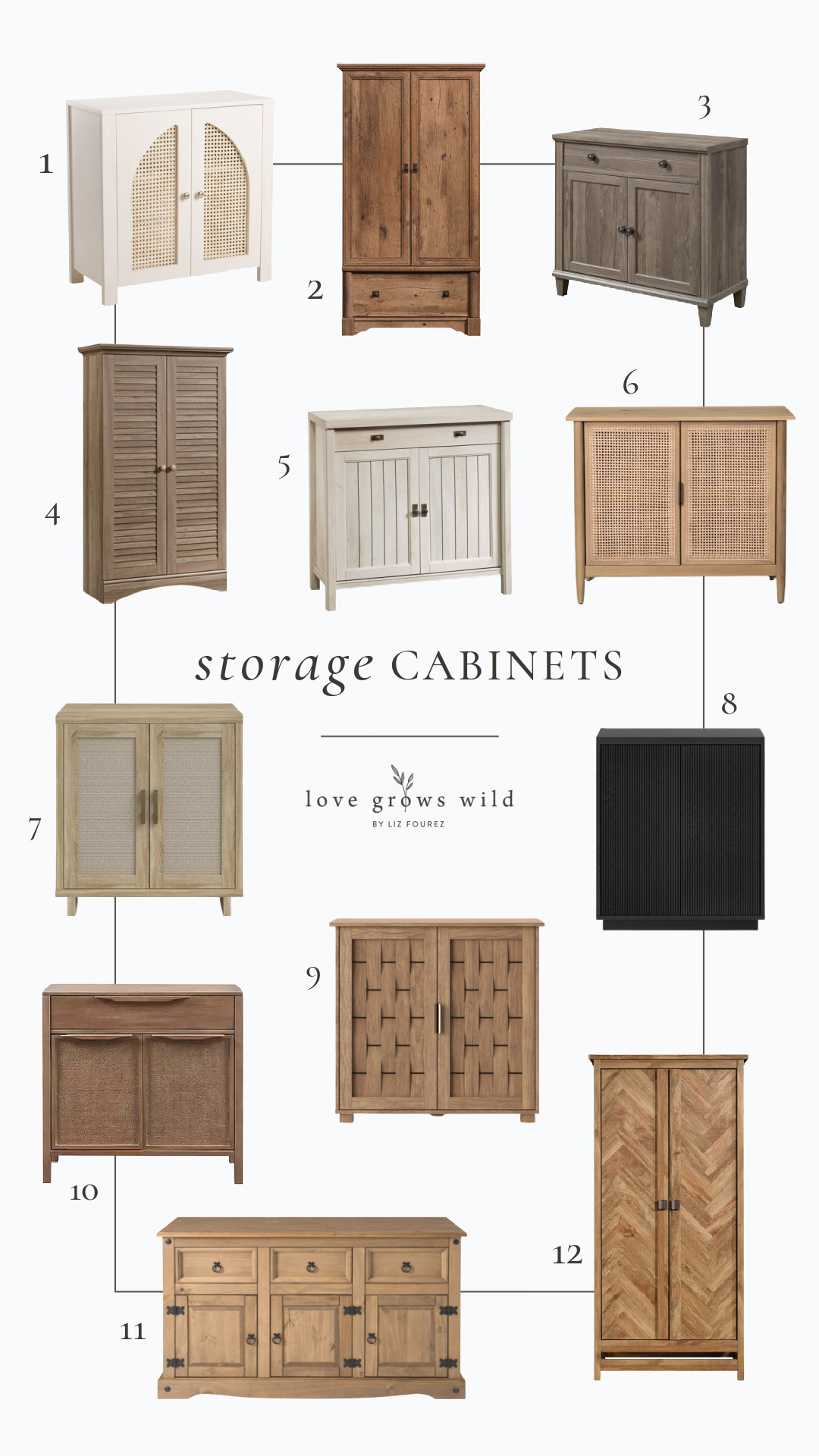 Storage cabinets are one of the most versatile pieces of furniture. Blogger and interior decorator Liz Fourez shares why and her current favorites.