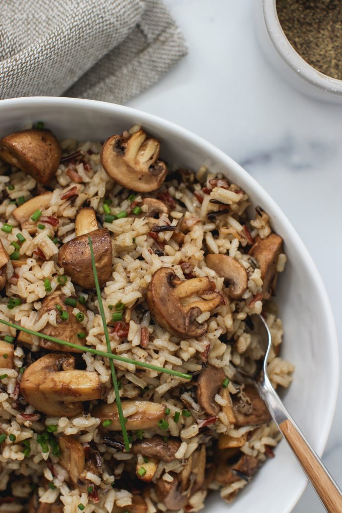 Wild Rice with Balsamic Marinated Mushrooms Love Grows Wild