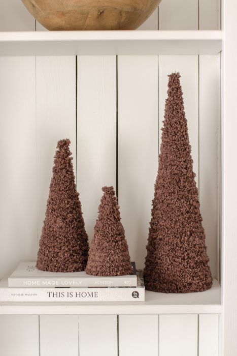 Yarn Wrapped Christmas Trees