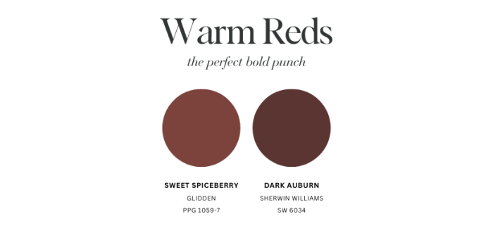 2024 Paint Color Trends - Warm Reds