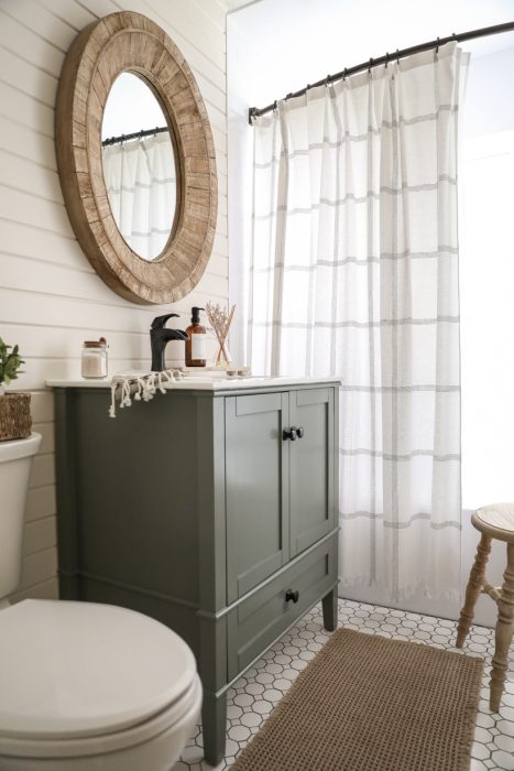 How to Paint a Bathroom Vanity Cabinet