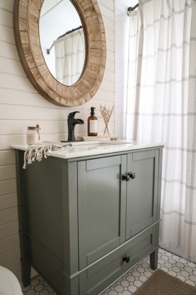 How to Paint a Bathroom Vanity Cabinet