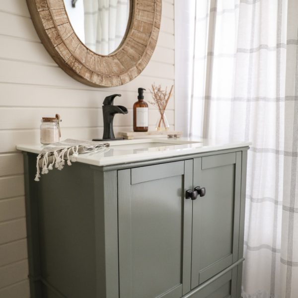 How to Paint a Bathroom Vanity Cabinet