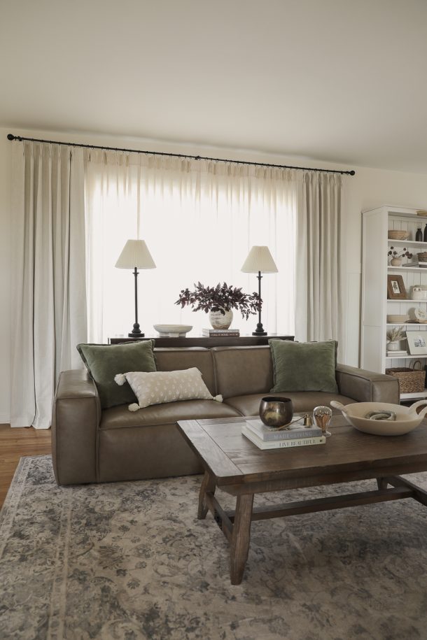 Affordable Pinch Pleat Curtains + Picture Window Solution - Love Grows Wild