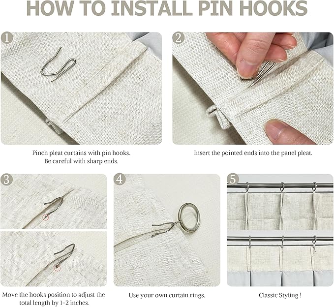 how to install pin hooks