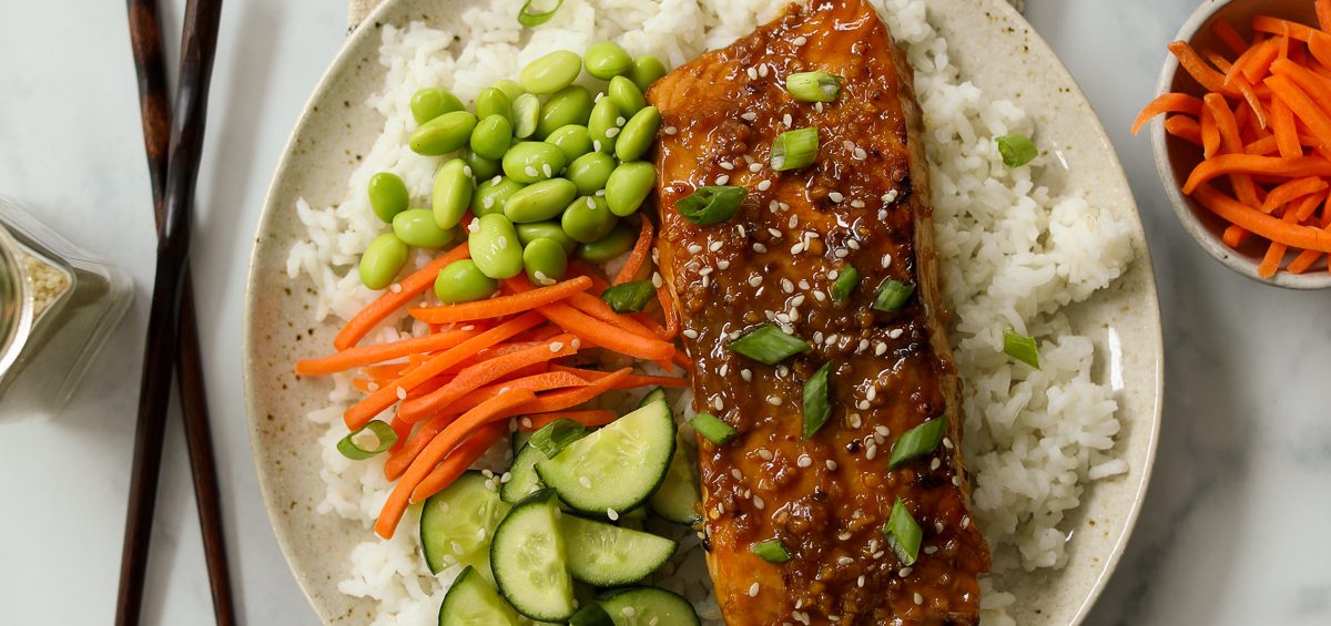Asian Salmon Rice Bowl