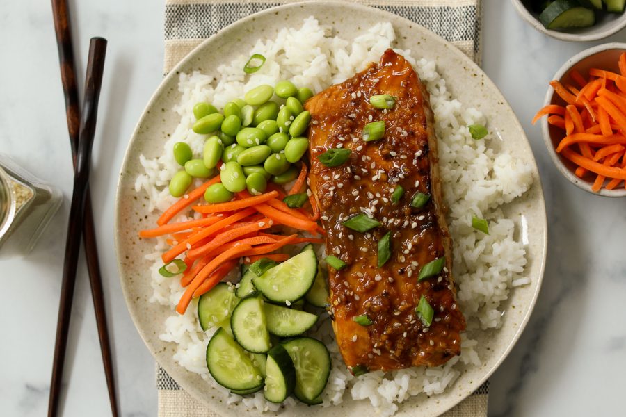 Asian Salmon Rice Bowl