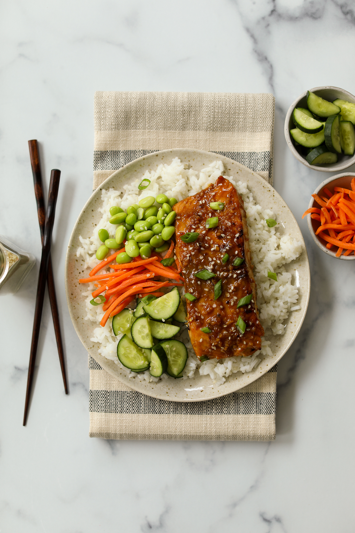 Asian Salmon Rice Bowl