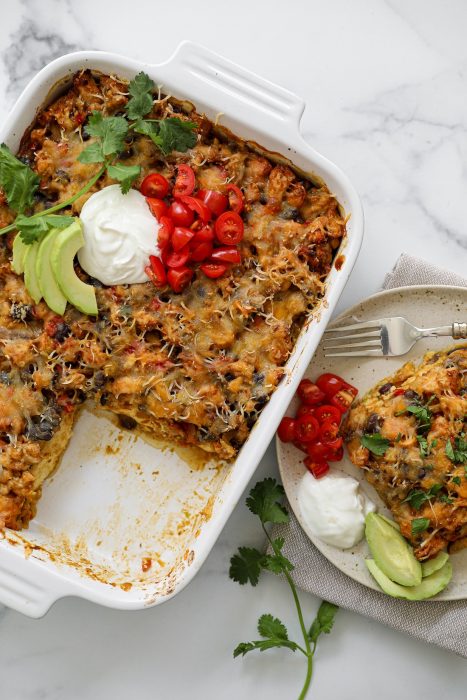 Green Chile Chicken Enchilada Casserole recipe