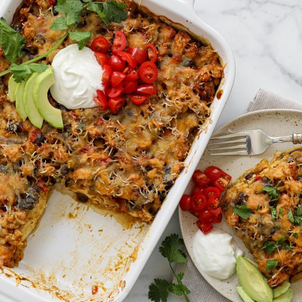 Green Chile Chicken Enchilada Casserole recipe