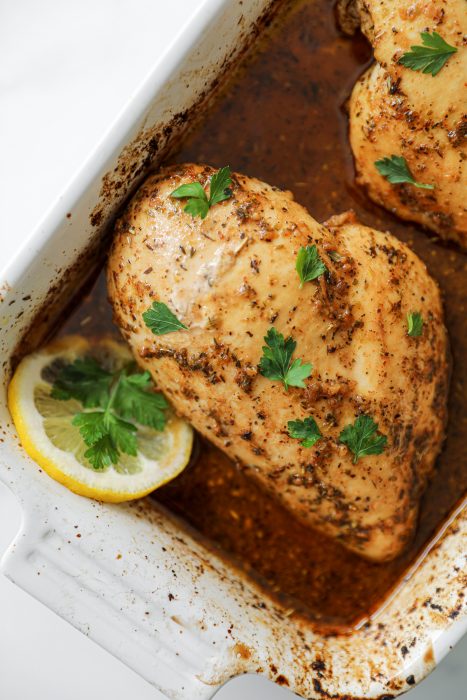 The BEST Oven-Baked Marinated Chicken Breast