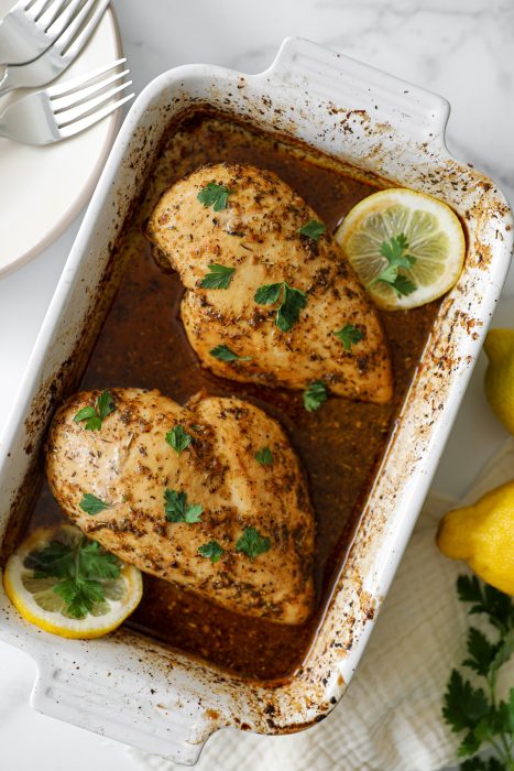 The BEST Oven-Baked Marinated Chicken Breast